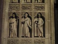 Reims, Cathedrale, Facade occidentale, Revers, De Moise a Marie et la Sainte Famille (scene 1) (2 prophetes et un roi) (2)